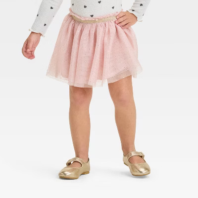 Toddler Girls' Glitter Tutu Skirt - Cat & Jack™ Pink 18M | Target