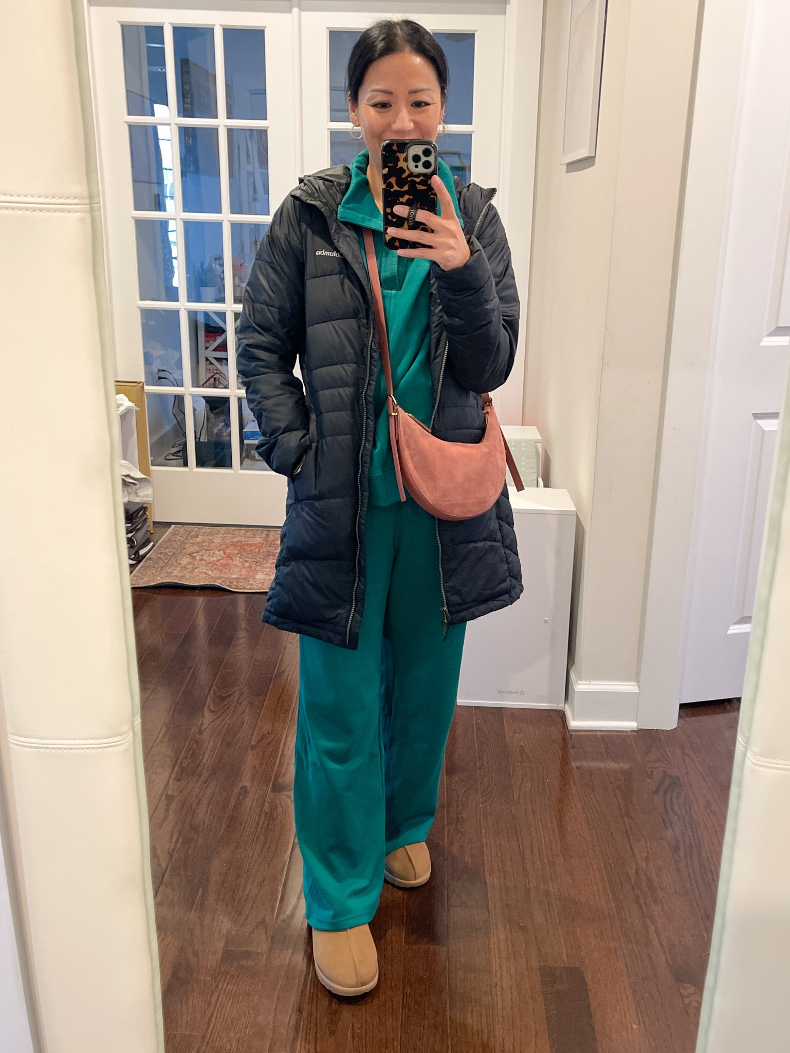 Size small in two piece set and coat
Kids size 6 UGGs (equivalent to women’s 8)

#LTKStyleTip #LTKSeasonal #LTKOver40