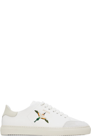 Axel Arigato - White & Beige Clean 90 B Bird Sneakers | SSENSE