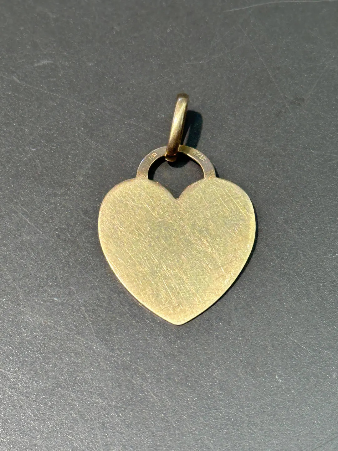 Vintage 14K Gold Heart Shape Charm | Etsy (US)