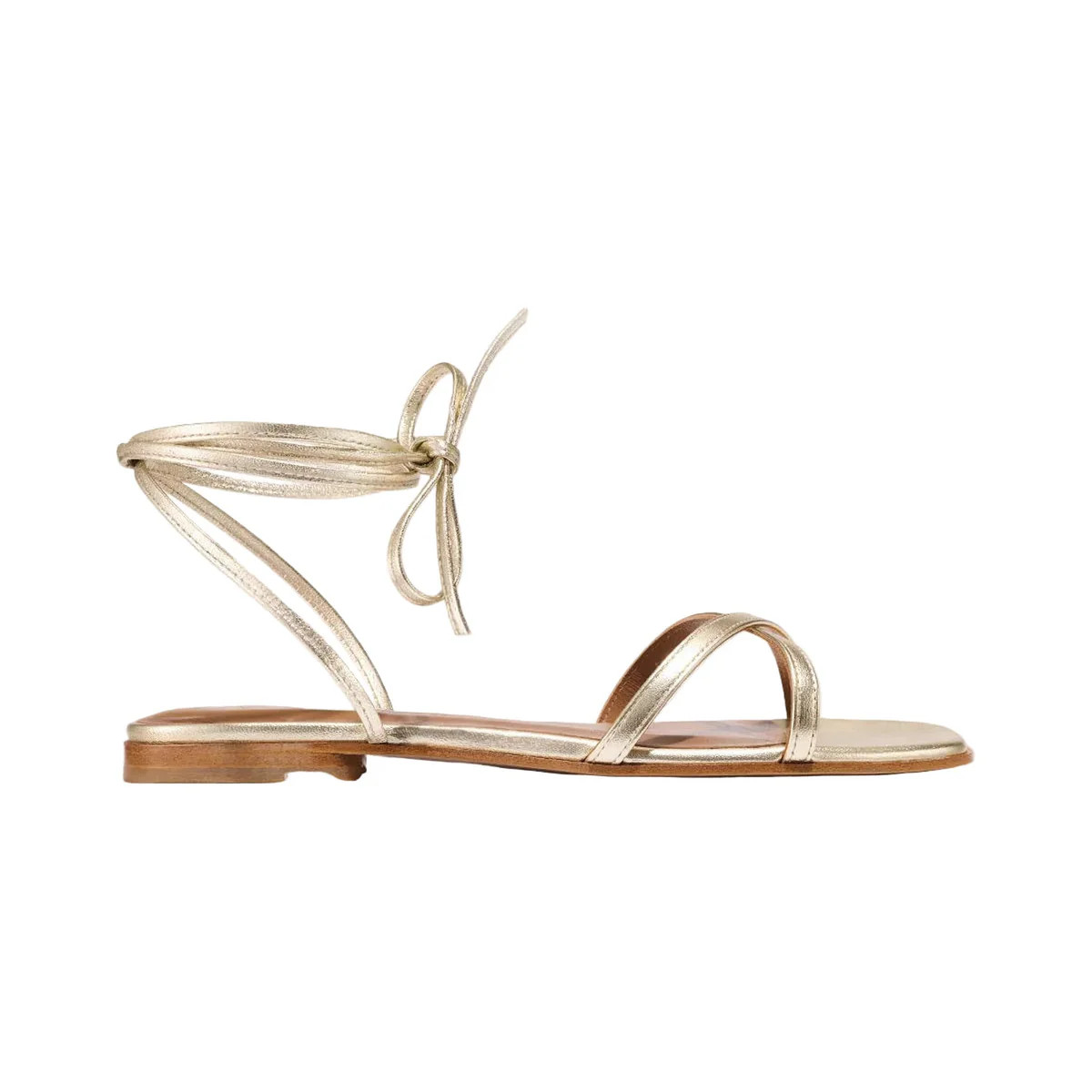 The Wrap Sandal in Champagne | Over The Moon