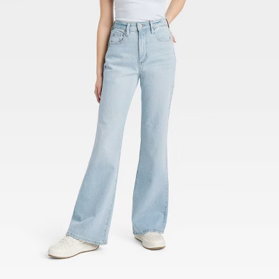 Women's High-Rise Flare Jeans - Universal Thread™ Light Wash 4 Short | Target