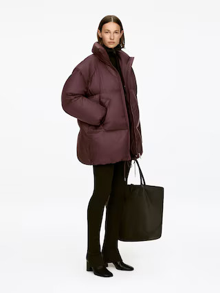 Upcycled Down Puffer Jacket – Dark Brown – Women – ARKET GB | Arket UK