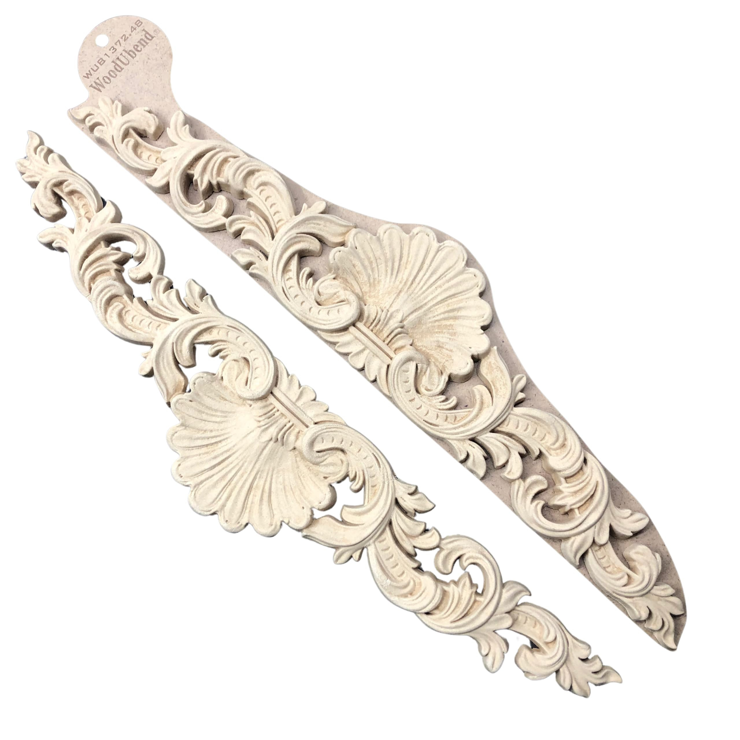 WoodUbend WUB1372.48 Pack of 2 Pediments - Wood Appliques - Heat Bendable & Flexible Onlays 9.8x4... | Amazon (US)