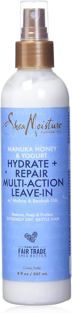 SheaMoisture Multi-Action Leave-In Conditioner for Damaged Hair Manuka Honey and Yogurt Sulfate F... | Amazon (US)