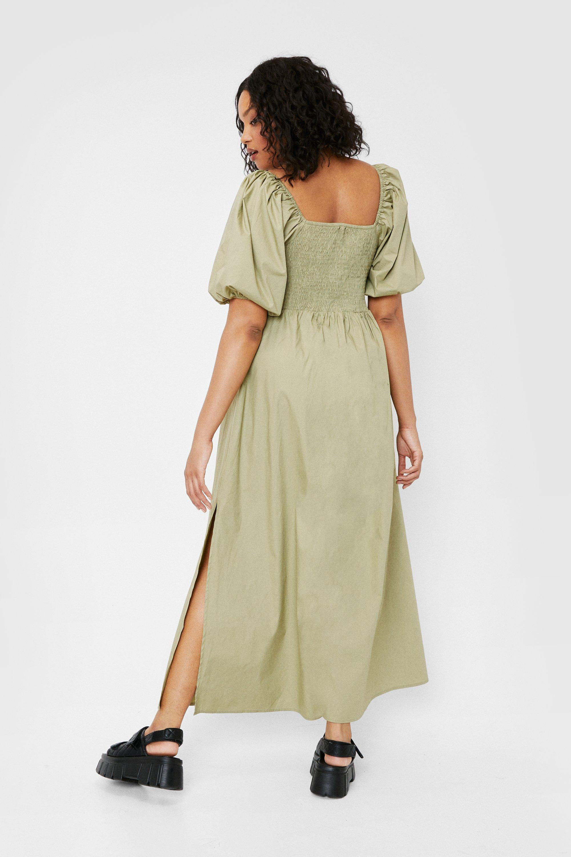 Plus Size Puff Sleeve Maxi Dress | Nasty Gal (US)