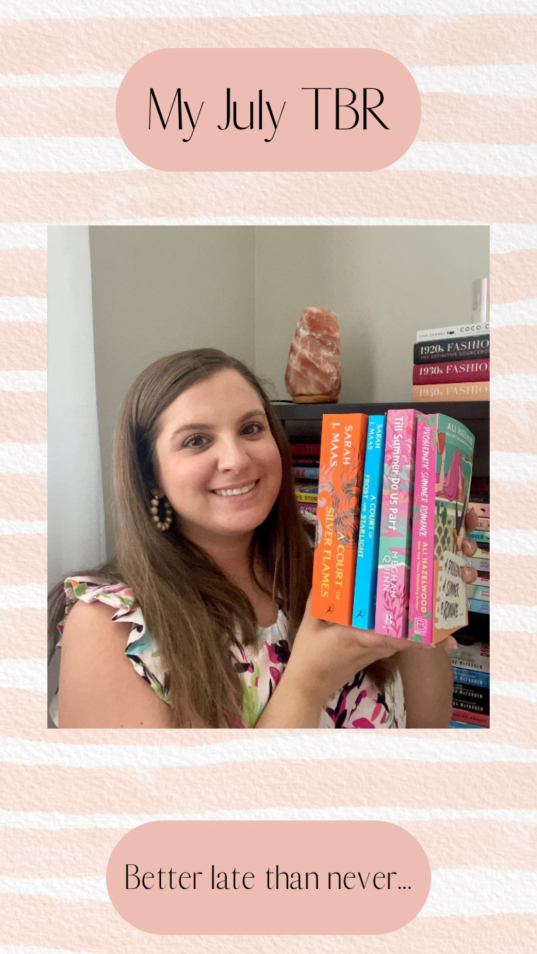 Better Late Than Never… My July TBR 📚 Yes, I’m well aware that we are past the halfway point of July but here are the books that absolute must reads for the month

🩵 A Court of Frost and Starlight
🩵 A Court of Silver Flames
🩵 Till Summer Do Us Part
🩵 Problematic Summer Romance


#ToBeRead #TBRList to be ready what to read #WhatToRead #WhatImReading what I’m reading, summer romances #summerromances #ACOTAR ACOTAR Sarah J Maas #FantasyBooks fantasy books

#LTKHome #LTKFindsUnder100 #LTKFindsUnder50