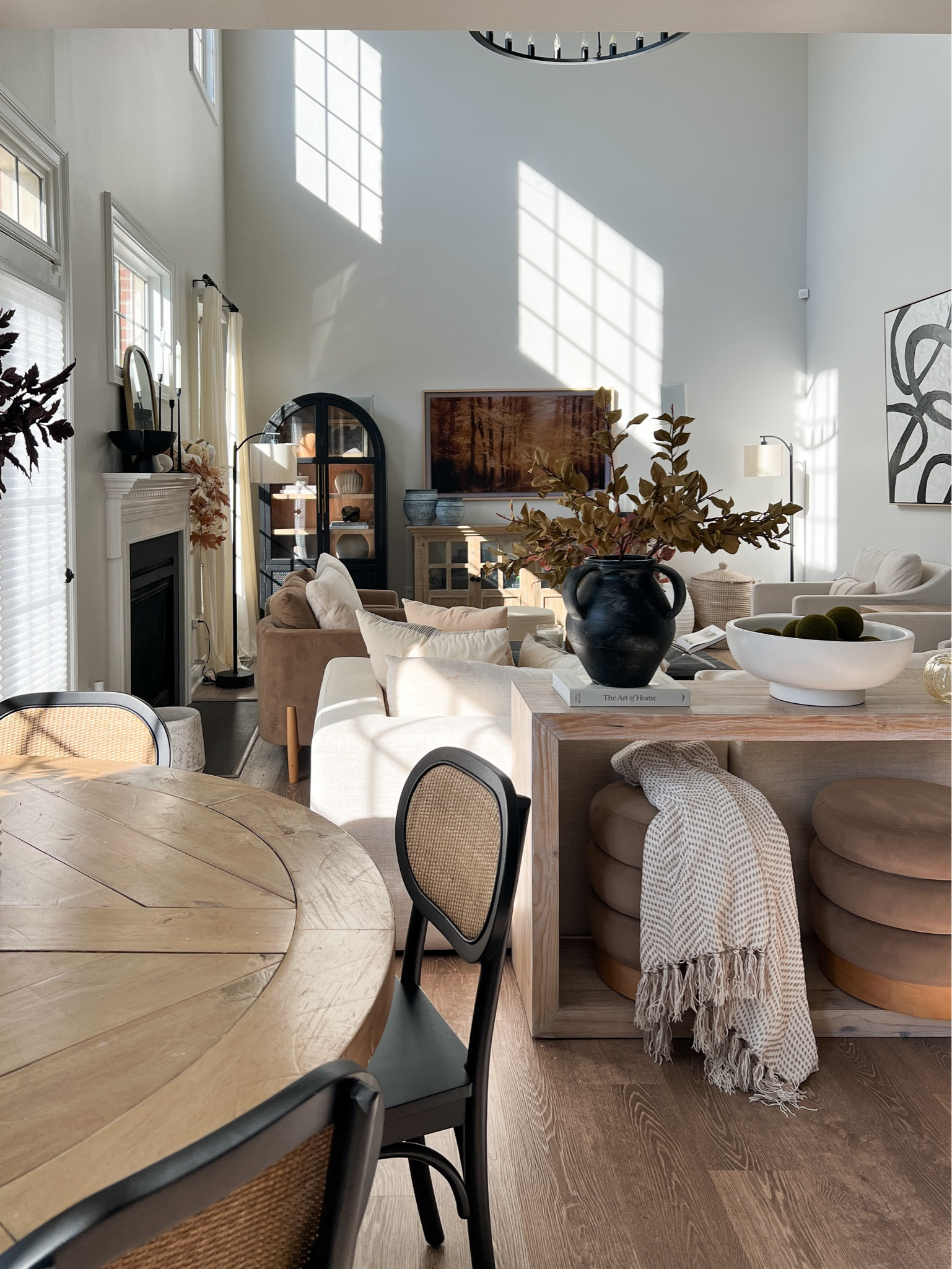 Home decor fall finds, wayfair, Target home, Amazon, living room fall, neutral fall, vase, console, stems, rug, couch, ottoman

#LTKFallSale #LTKHome