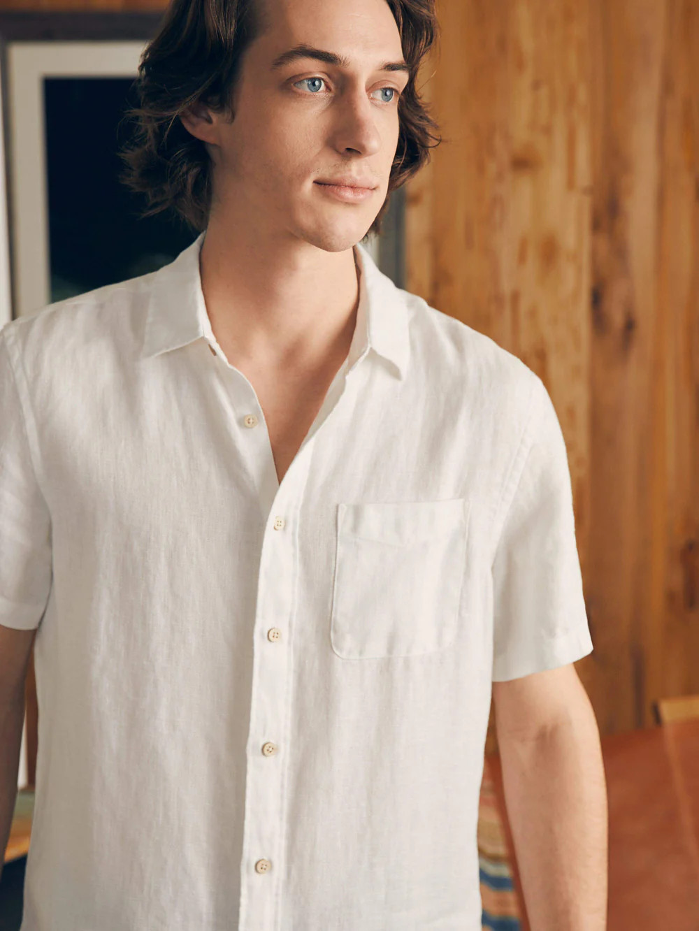 Short-Sleeve Palma Linen Shirt (Tall) | Faherty
