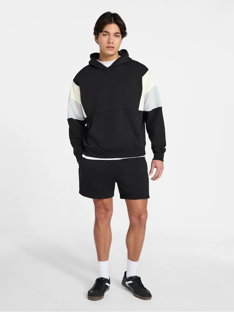 No Boundaries Colorblock Fleece Hoodie, Men's XS-5XL | Walmart (US)