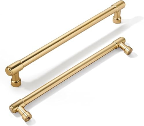 khtumeware 20 Pack 8 Inch(203mm) Champagne Bronze Cabinet Pulls Satin Brass Cabinet Pulls Gold Kitchen Cabinet Hardware for Cupboard Drawer Pulls Dresser Handle | Amazon (US)