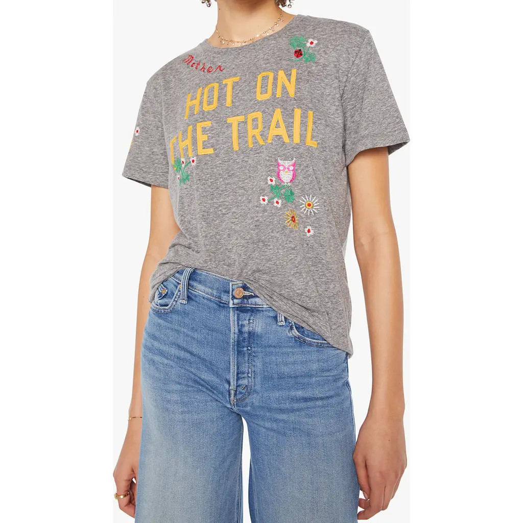 MOTHER The Rowdy Embroidered T-Shirt in Hot On The Trail at Nordstrom Rack, Size X-Large | Nordstrom Rack