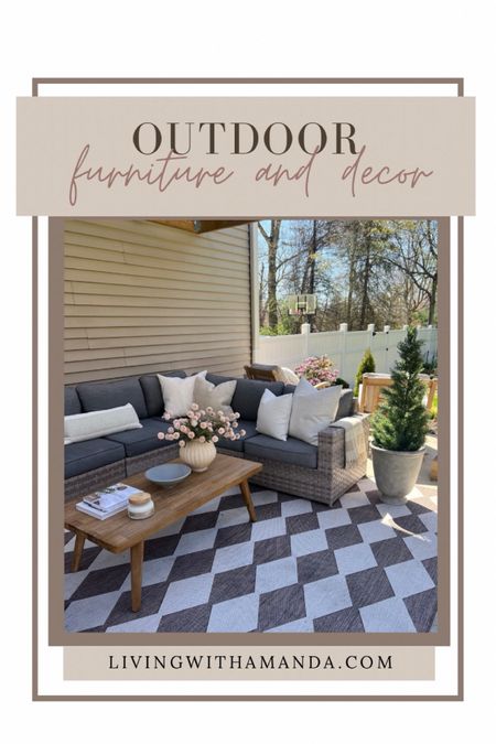 Outdoor patio refresh

Diamond outdoor rug
Faux potted trees
Outdoor lanterns
Solar candles 

Patio rug
Outdoor sofa

#LTKHome #LTKSaleAlert #LTKSeasonal