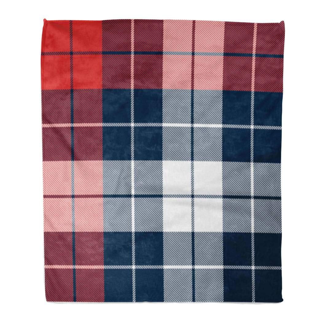 KDAGR Flannel Throw Blanket Classic Red Blue and White Checkered Plaid Pattern Printing Adjustabl... | Walmart (US)