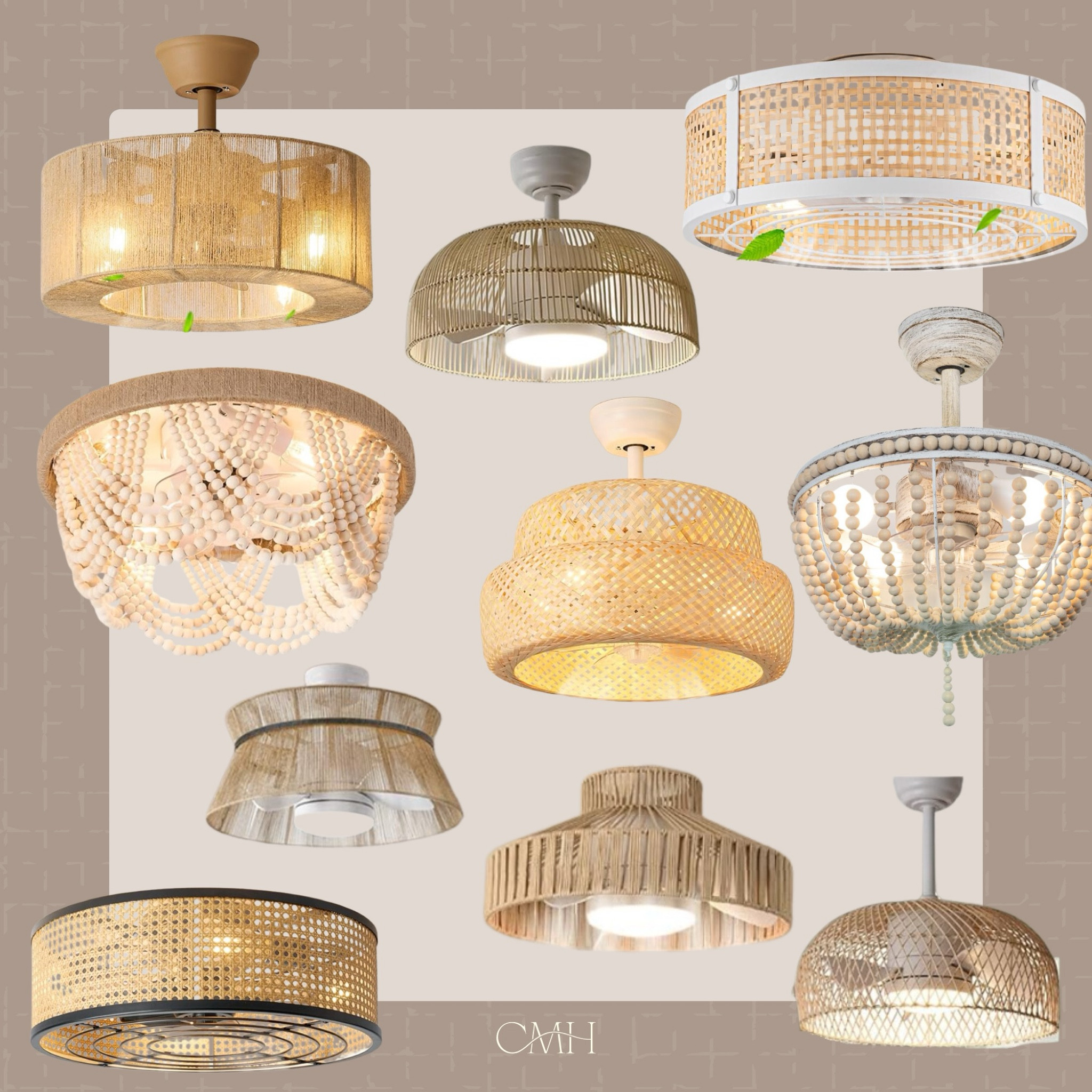 Chandelier. Fandelier. Boho. Rattan. Ceiling Fan. Light fixture. Flush mount. Caged Fan. Home decor. Bedroom. Natural. Wood. Beaded.

#LTKmidsize #LTKU #LTKhome