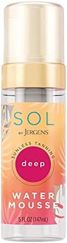 SOL by Jergens Deep Water Mousse, Water-based Self Tanner with Coconut Water, Tanning Water, Dye-... | Amazon (US)