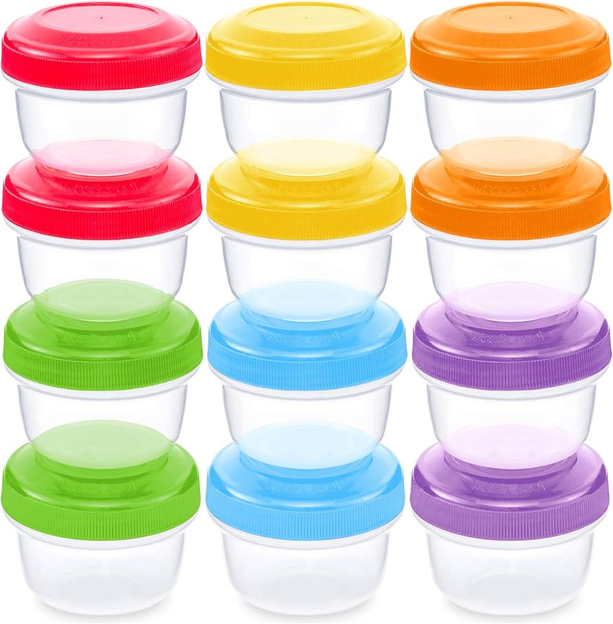 WeeSprout Baby Food Containers - Small 4 oz Containers with Lids, Leakproof & Airtight, Freezer S... | Amazon (US)