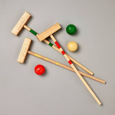 Croquet Set - Hearth & Hand™ with Magnolia: Lawn Sports for 2-6 Adults, Includes Mallets, Balls, Bag, Wickets, Stakes | Target