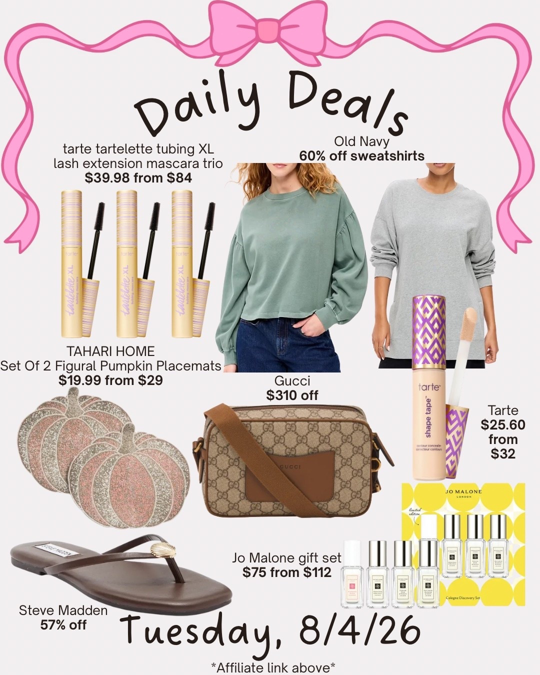 Daily deals

#LTKSaleAlert #LTKMidsize #LTKBeauty