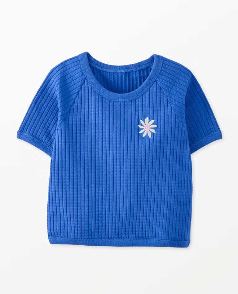 Ribbed Puckered T-Shirt | Hanna Andersson