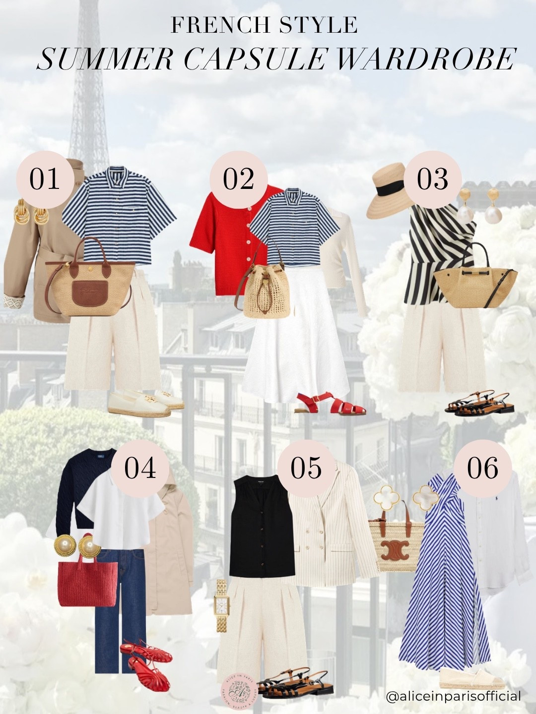 french style summer capsule wardrobe