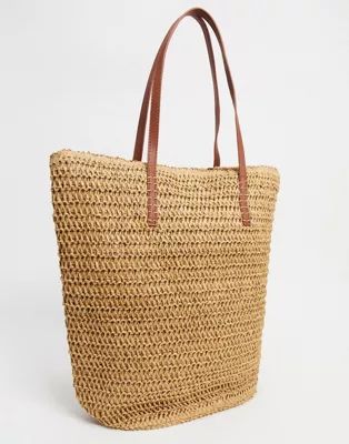 Accessorize shopper bag in straw | ASOS (Global)