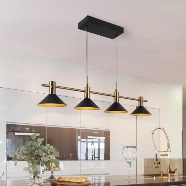 Mantasha 4-Light 38.5'' Kitchen Island Linear LED Pendant | Wayfair North America