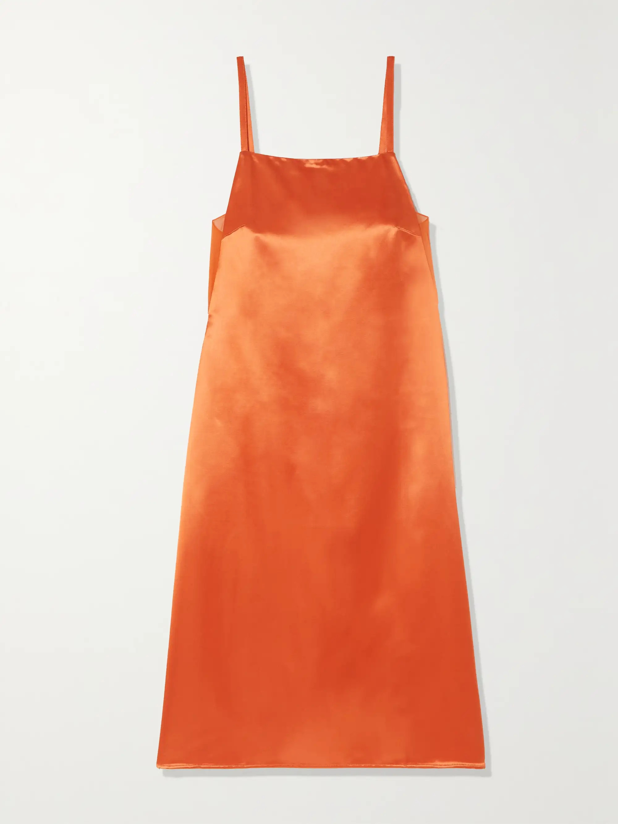 Silk-paneled satin dress | NET-A-PORTER APAC
