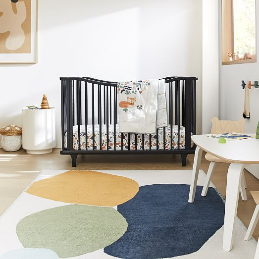 Dawson Scoop Convertible Crib - Black | West Elm (US)