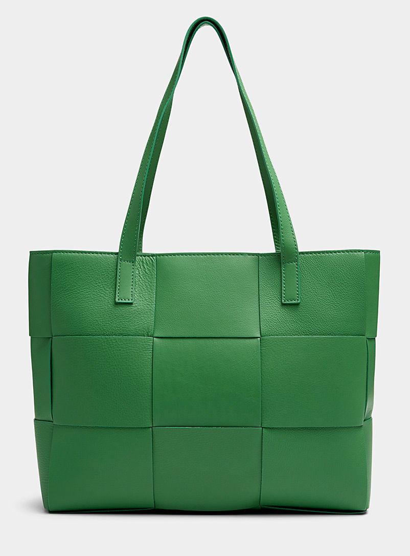 Braided leather tote | Simons