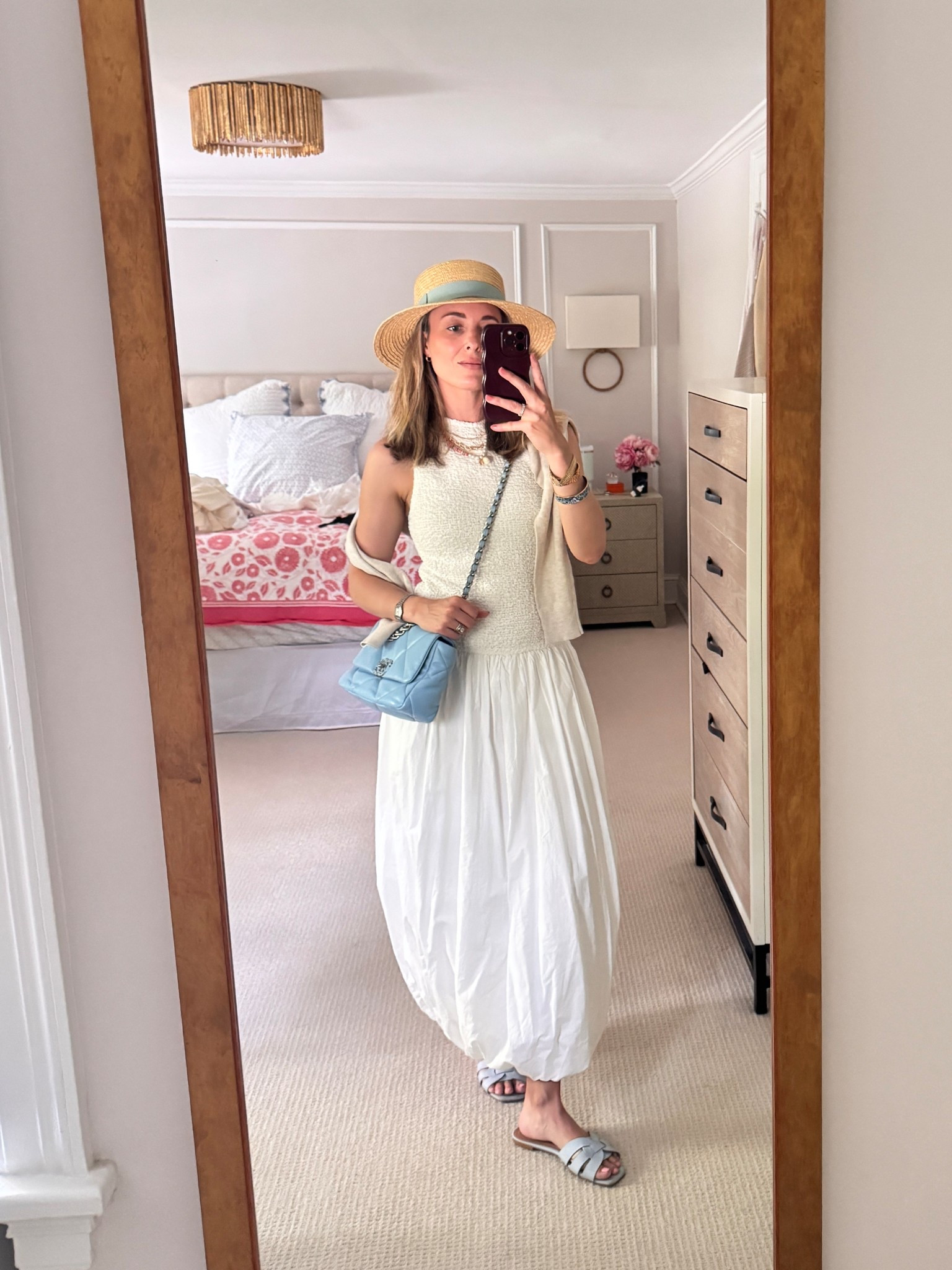 Summer has entered the chat! 

Wearing old Zara bubble maxi, with a mix of high/low accessories  

#LTKFindsUnder100 #LTKStyleTip #LTKSeasonal