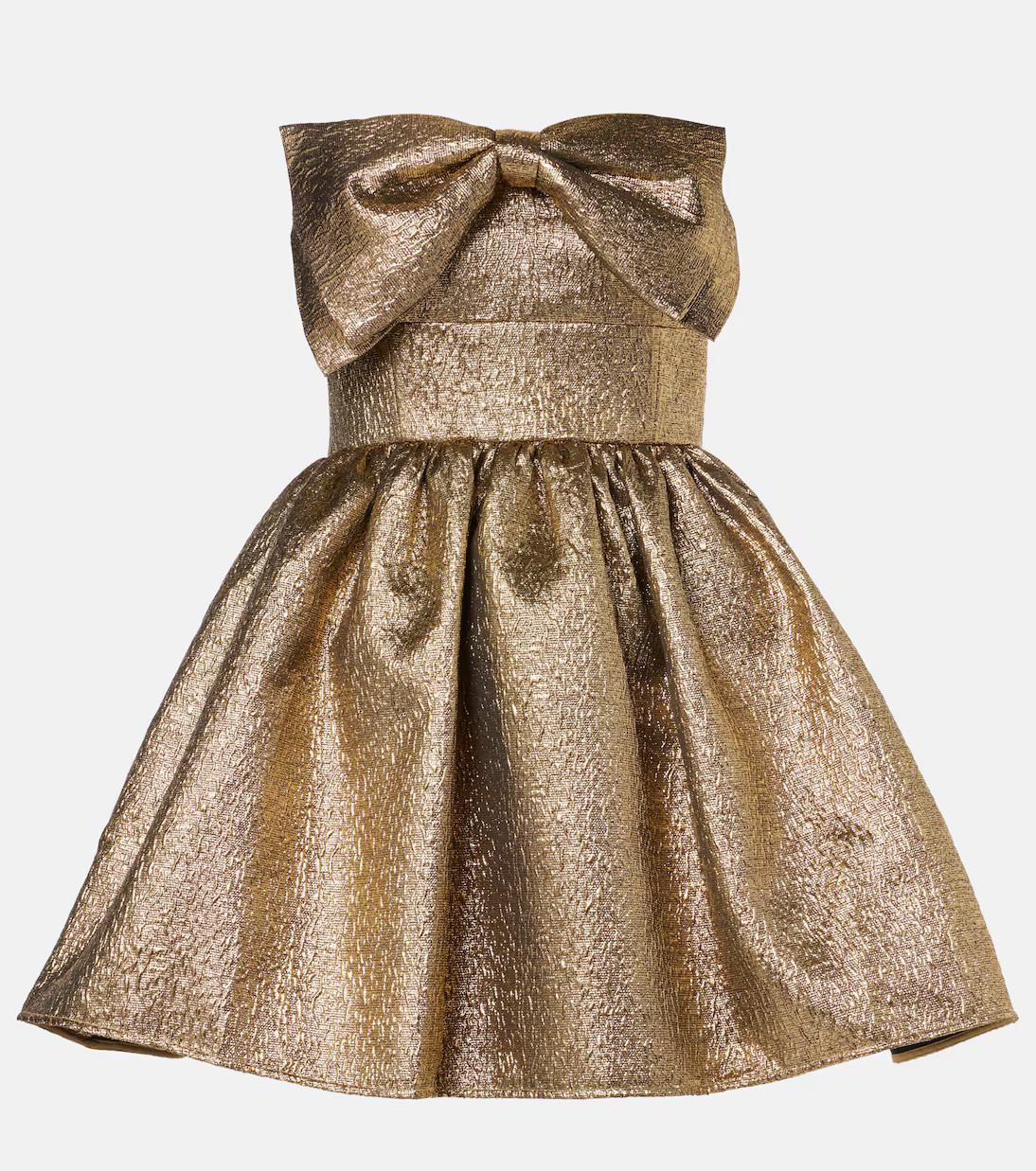 Bow-detail lamé jacquard minidress | Mytheresa (UK)