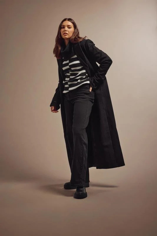 LTS Tall Black Long Formal Maxi Coat | Long Tall Sally