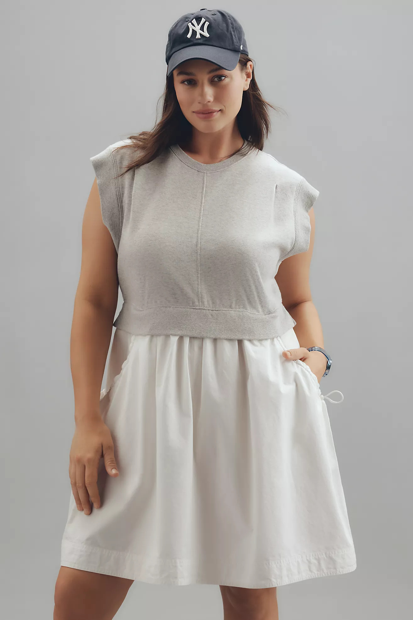 Daily Practice Gardenia Short-Sleeve Babydoll Mini Dress | Anthropologie (US)