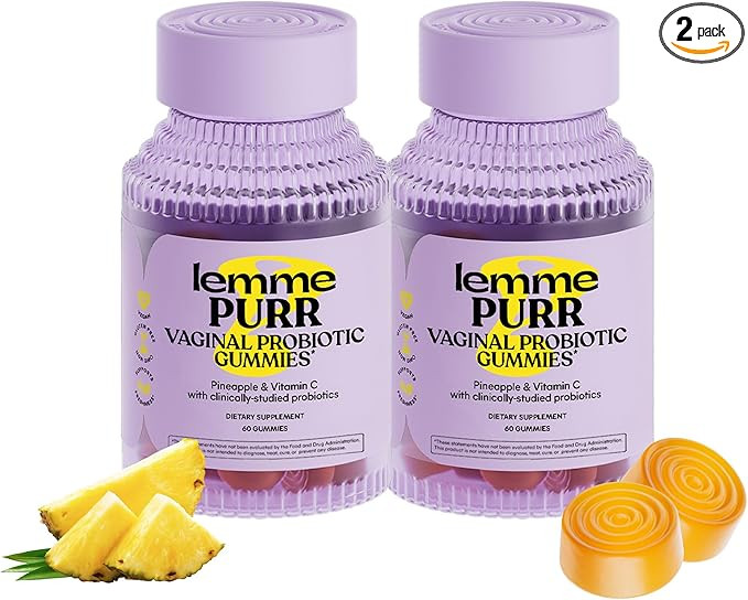 Lemme Purr Vaginal Probiotic Gummies for Women - Balanced pH, Healthy Odor, Yeast Balance & Flora... | Amazon (US)