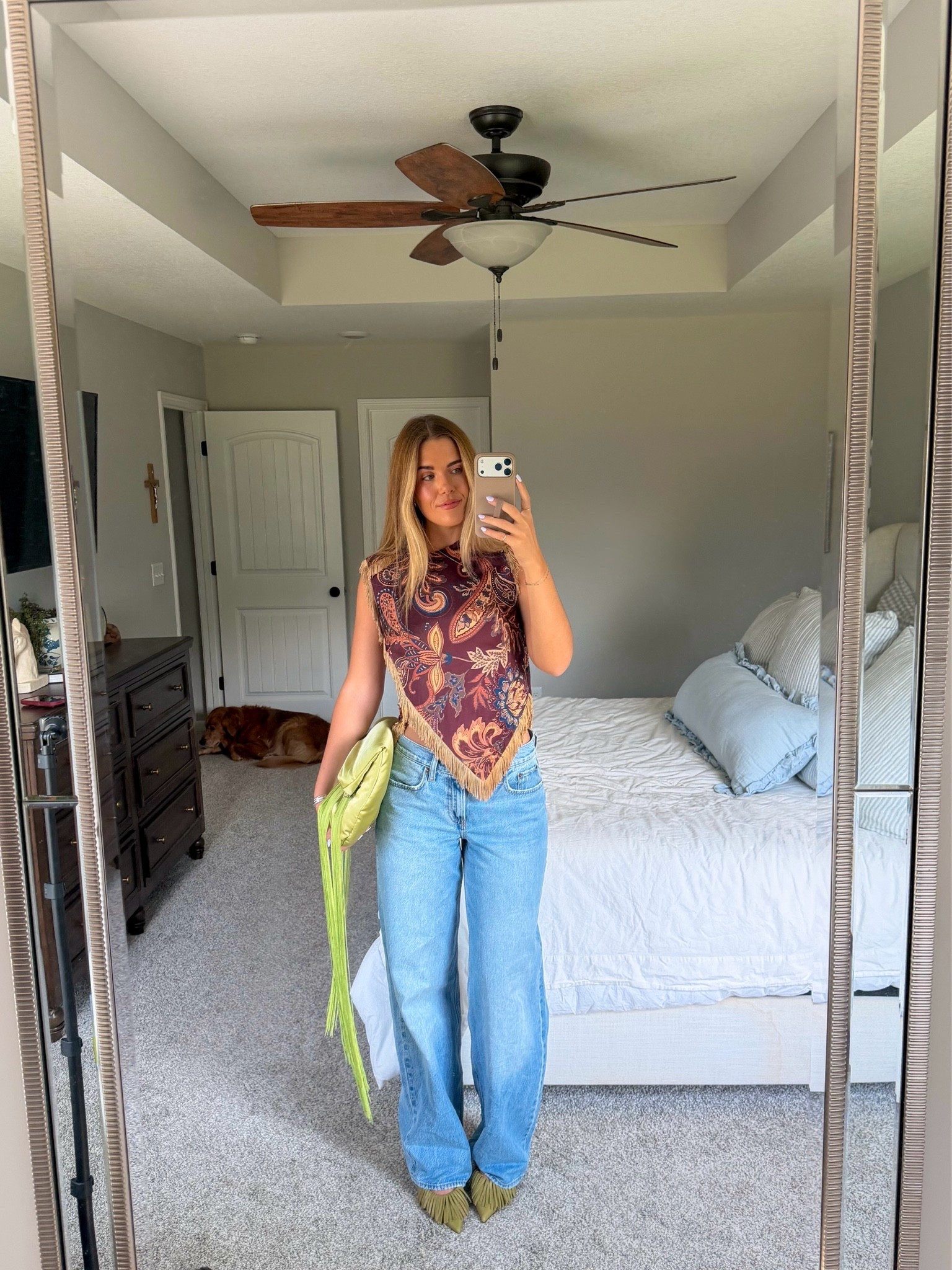 jeans in a 26/extra long, top in a size 4 

fringe date night outfit western chic

#LTKootd #LTKSeasonal #LTKgrwm