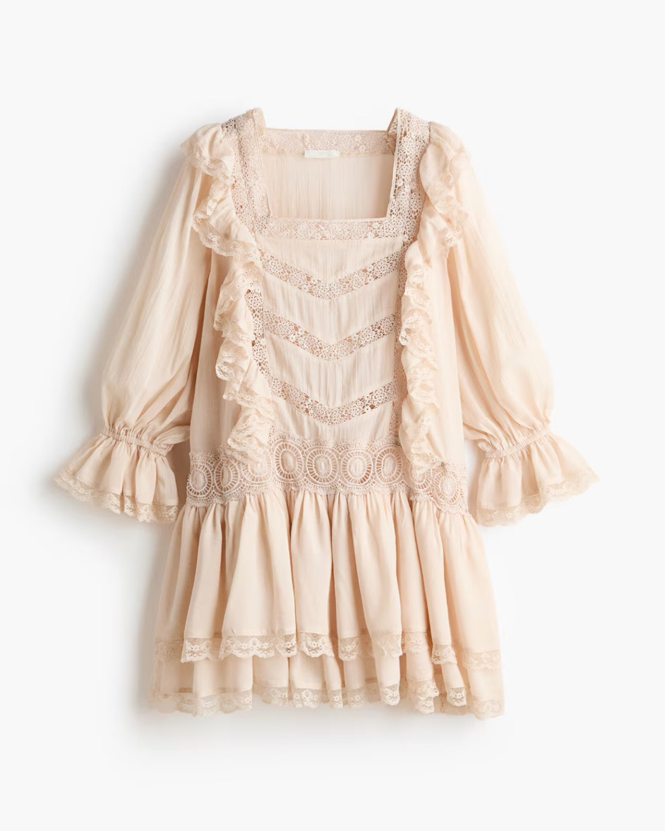 Cream boho ruffle tunic dress

#LTKSeasonal