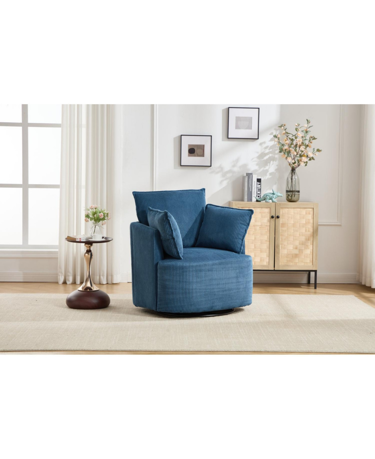 Streamdale Furniture Swivel Chair for Home or Office - Blue | Macy's