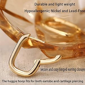 6 Pairs Gold Chunky Hoop Earrings Set for Women Hypoallergenic Thick Open Twisted Huggie Hoop Jew... | Amazon (US)