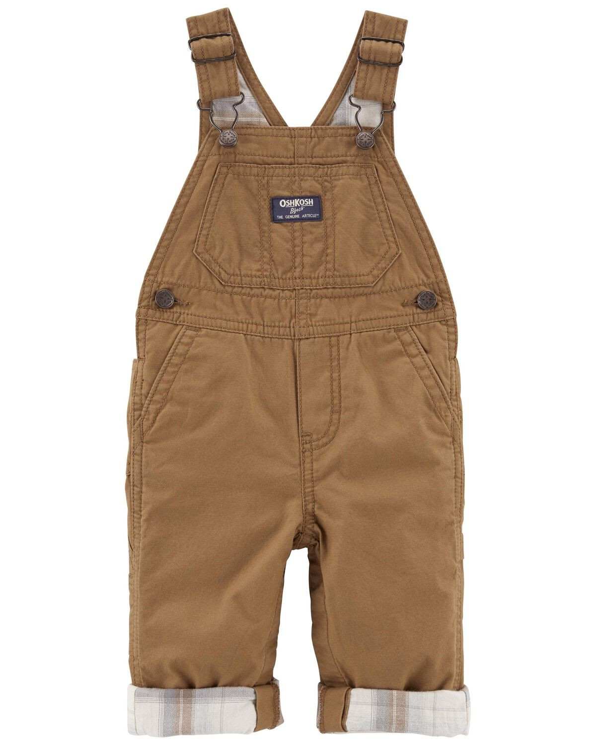 Khaki Baby Lightweight Canvas Overalls | oshkosh.com | OshKosh B'gosh