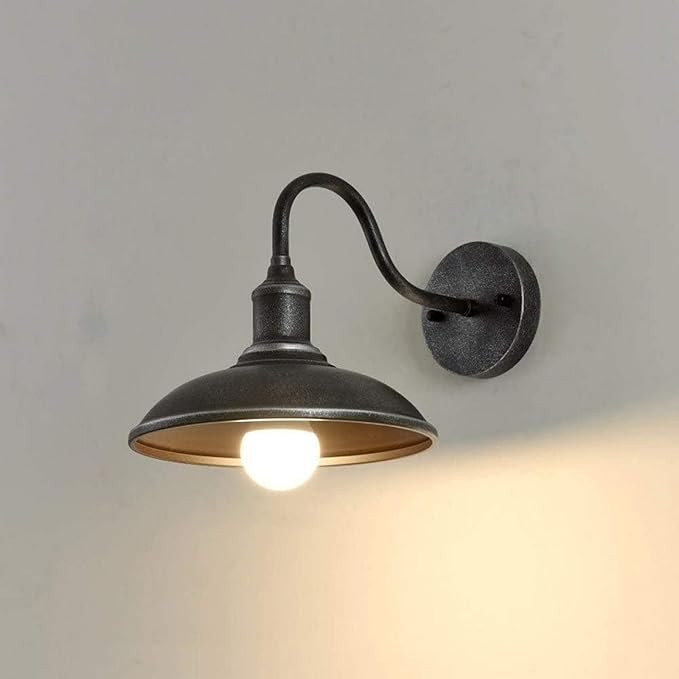 Wall Light Outdoor Country Industrial Retro Barn Lights Waterproof E27 Fixture Metal Wall Sconce ... | Amazon (US)