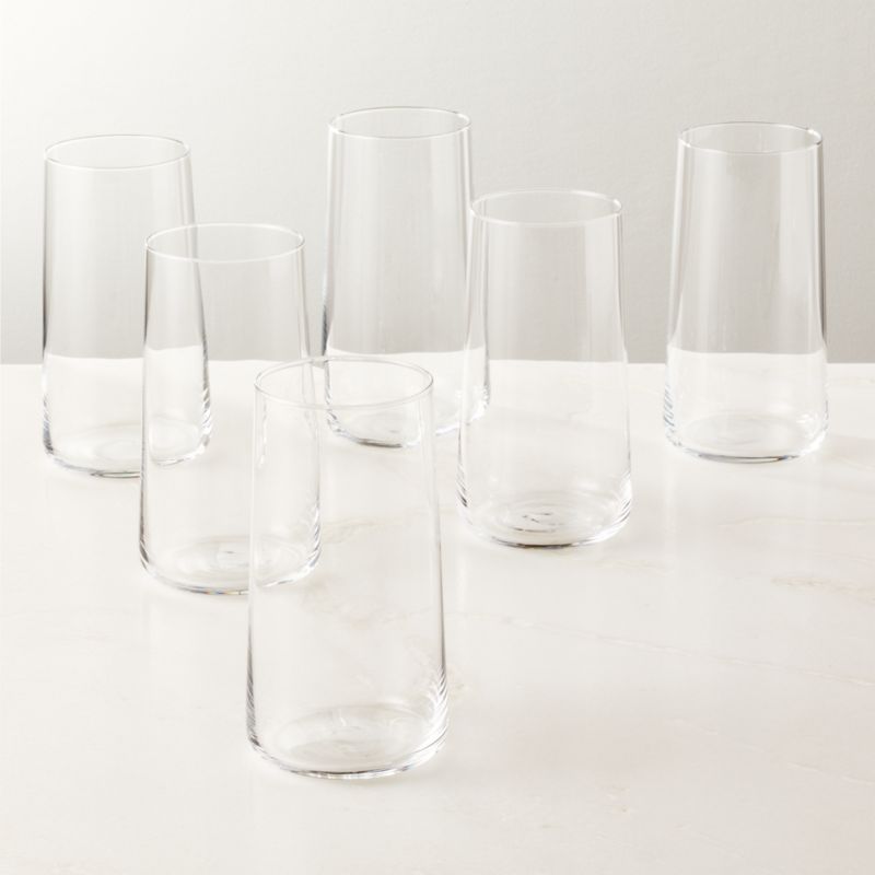 Neat Modern Drinking Glasses Set of 6 + Reviews | CB2 | CB2