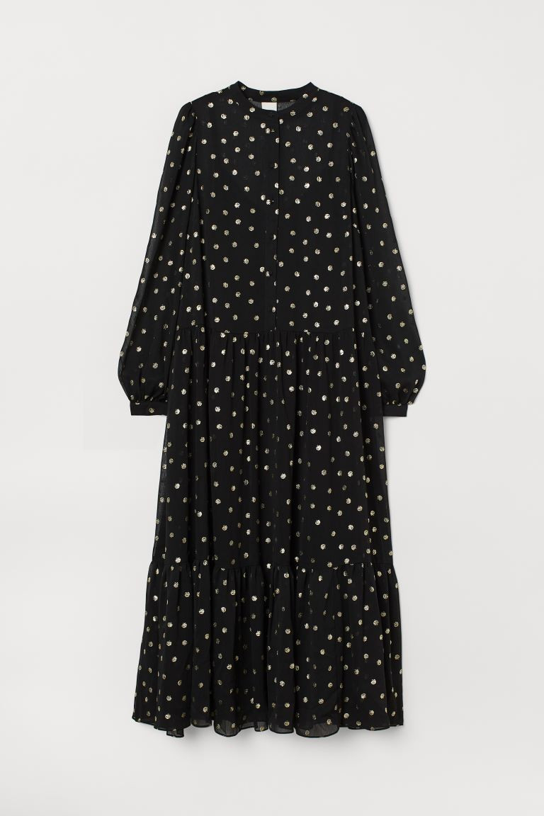 Puff-sleeved Chiffon Dress | H&M (US + CA)