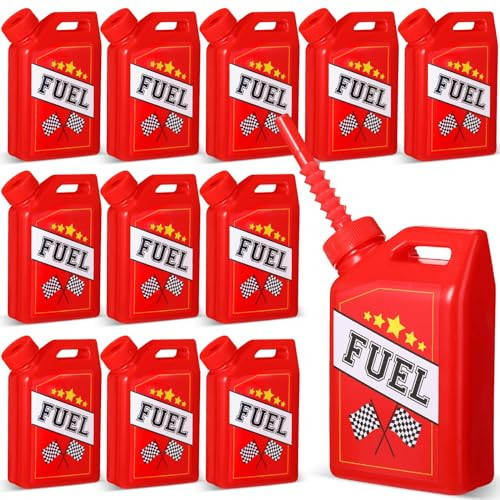 Mifoci 12 Pack Race Car Fuel Can Cups Set 11 oz Car Fuel Can Drinking Cups with Straw Racing Car Theme Birthday Party Favor for Kids Racing Car Theme Birthday Party Baby Shower Supplies | Amazon (US)