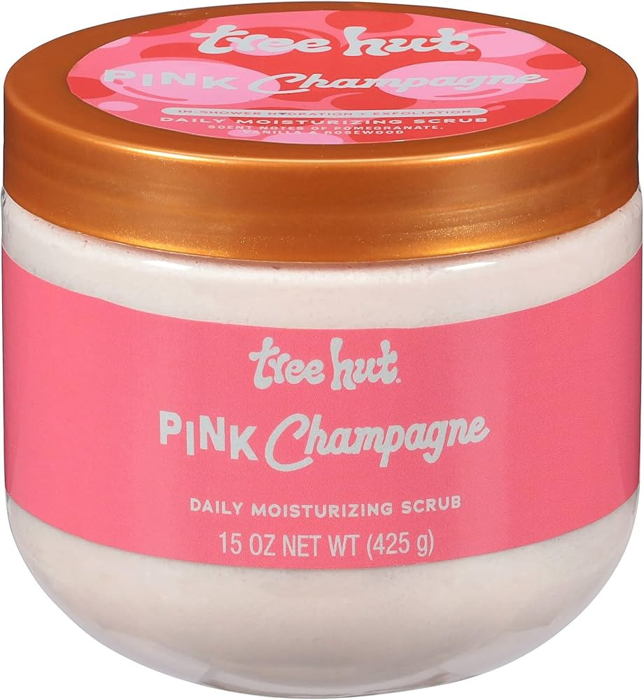 Tree Hut Pink Champagne Daily Moisturizing Scrub, Whipped Foamy Exfoliating Body Scrub, Hydrating... | Amazon (US)