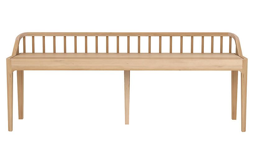 Spindle Bench, Oak | One Kings Lane