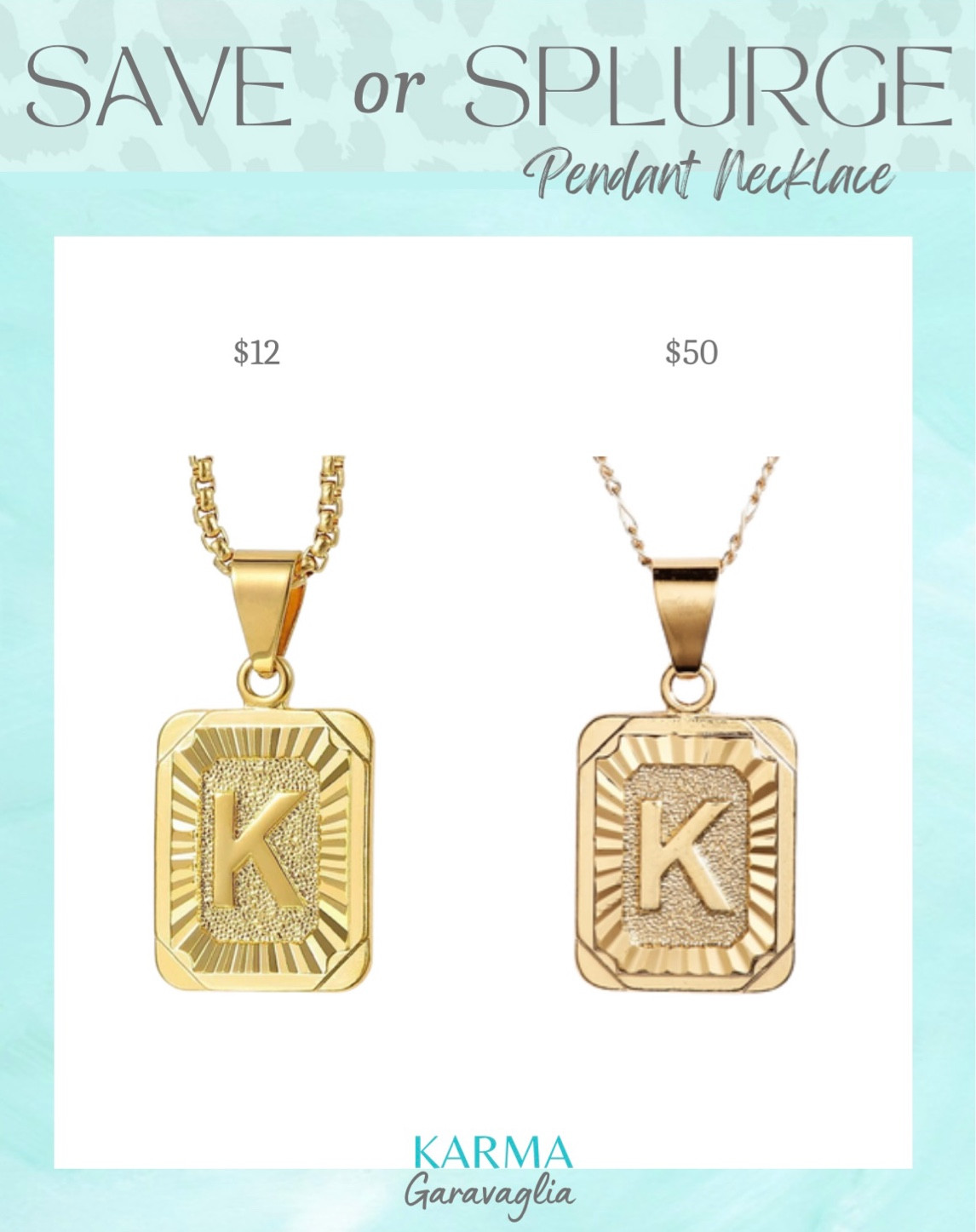 Save or Splurge, Save or Steal, designer dupe, splurgeworthy, designer inspired dupe, budget friendly, pendant necklace, initial necklace, bestseller initial necklace, Amazon find, Amazon dupe 

Follow me for more fashion finds, beauty faves, lifestyle, home decor, sales and more! So glad you’re here!! XO!!

#LTKstyletip #LTKunder50 #LTKFind