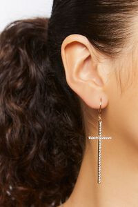 Rhinestone Cross Drop Earrings | Forever 21 (US)
