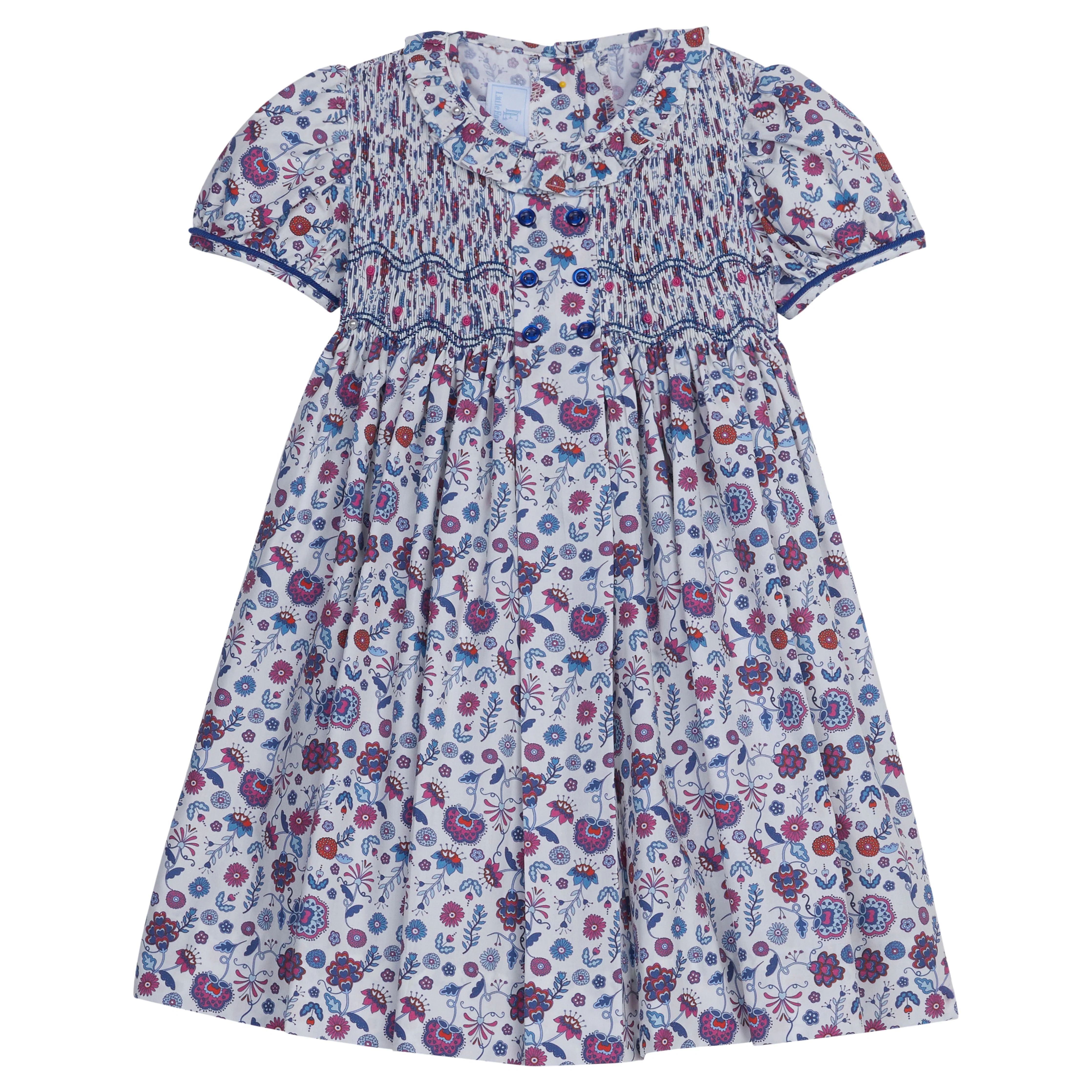 Little English Smocked Bridget Dress - Braemar Floral | JoJo Mommy