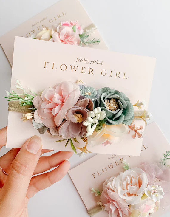 Flower Girl Headband  Flower Girl Gift  Flower Headband | Etsy | Etsy (US)